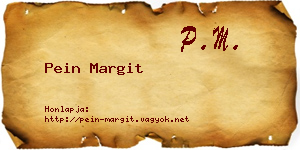 Pein Margit névjegykártya